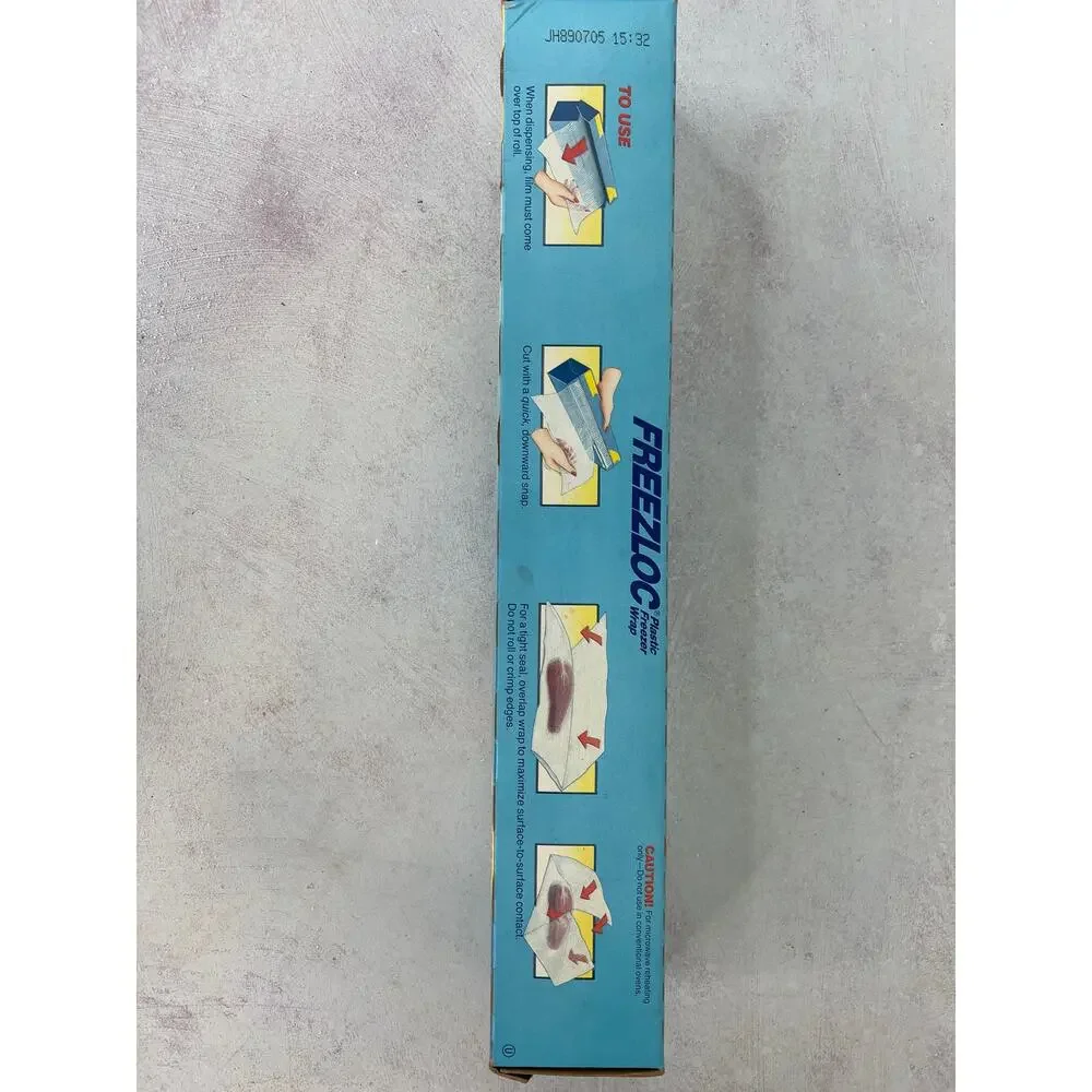 Vintage Freezloc Plastic Freezer Wrap 45 SQ‎ Ft 1.5 Mil Thick